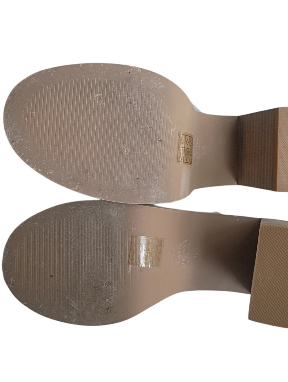 Oasis Society White Bulk Heels Size 8.5 - Picture 5 of 5